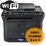 Imprimante Multifonction Laser couleur SAMSUNG CLX-3175FW R�seau WIFI 4 en 1 + Pack de 4 toners suppl�mentaires Konica Laser-Store